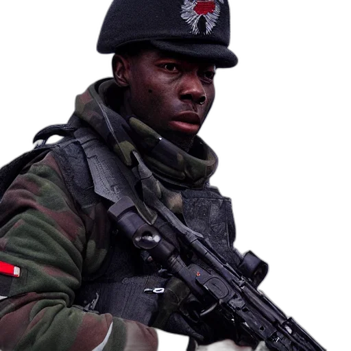 staff, weapon, face, jacket transparent PNG cut-out