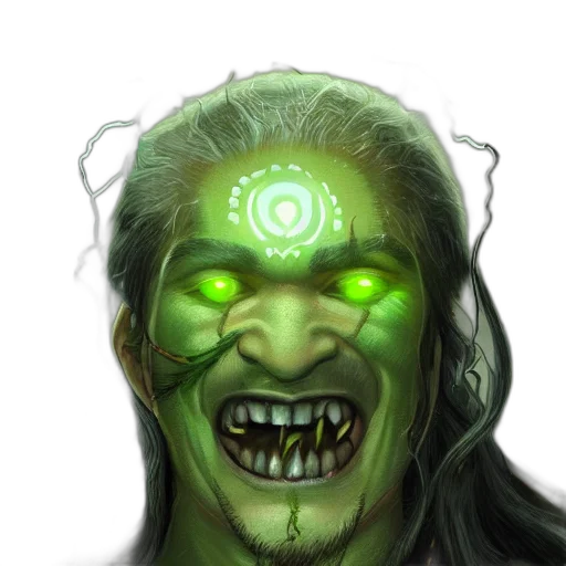 face, mask, creature, concept art, fantasy art, comic book art, photorealistic, green transparent PNG cut-out