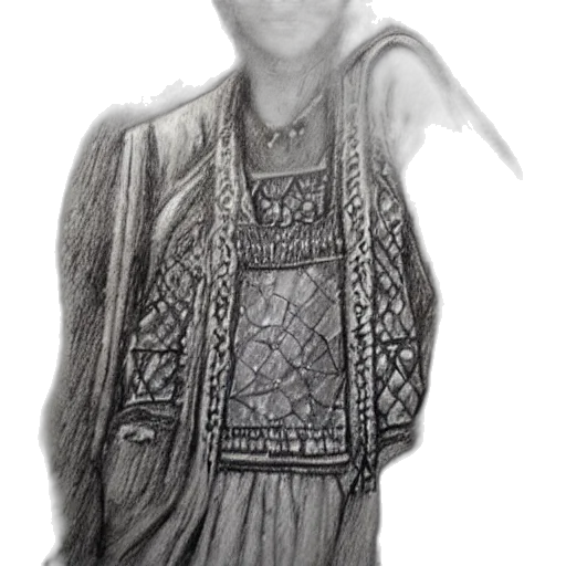 staff, face, dress, jewelry transparent PNG cut-out