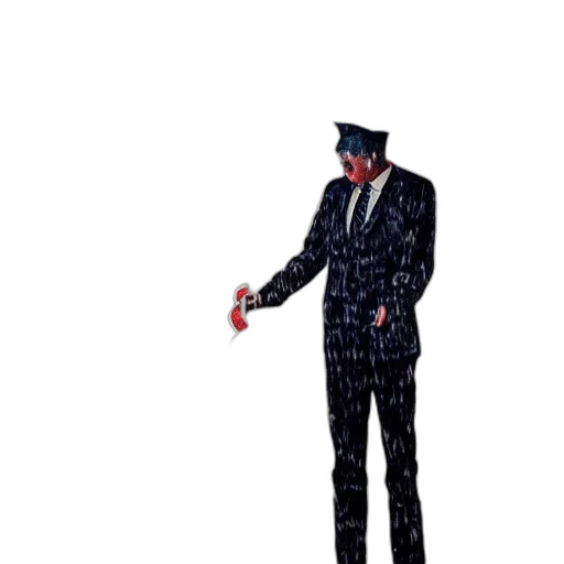 mask, umbrella, jacket, staff, concept art, pixel art, watercolor, cartoon transparent PNG cut-out