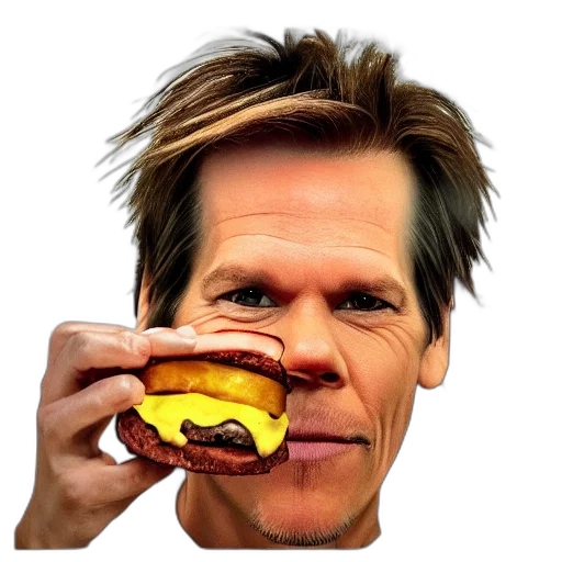 food, face, animal, hair, photorealistic, kevin, bacon, wrapped transparent PNG cut-out