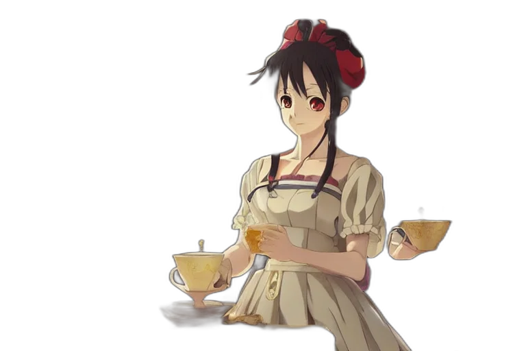 dress, food, staff, anime transparent PNG cut-out