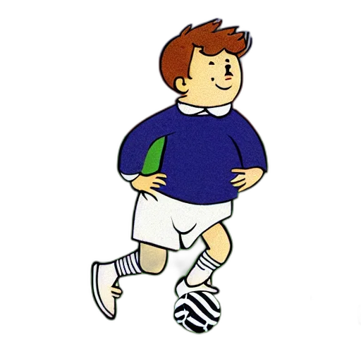 cartoon, concept art, pixel art, illustration, french, boy, paris, playing transparent PNG cut-out