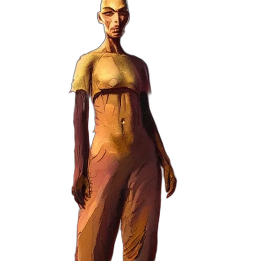 dress, creature, staff, mask, concept art, fantasy art, pixel art, comic book art transparent PNG cut-out