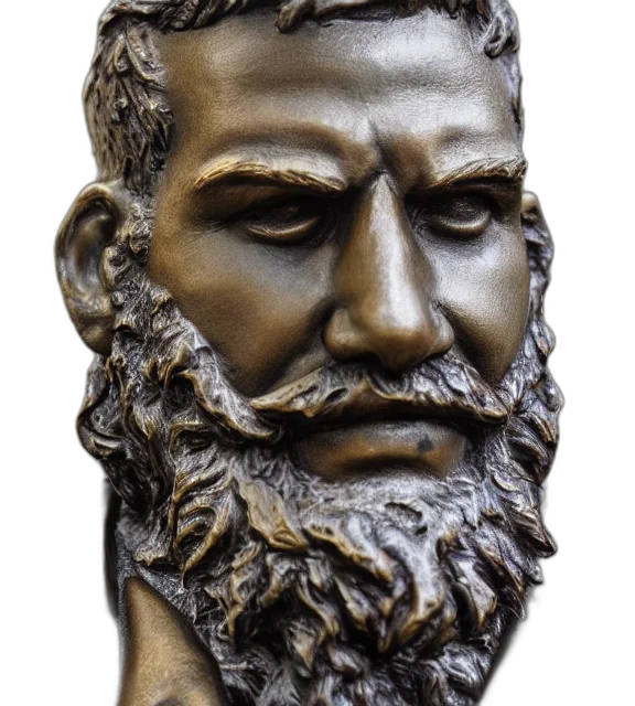 face, mask, photorealistic, 3d render, photo, medium, shot, bronze transparent PNG cut-out