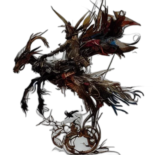 dragon, weapon, staff, creature transparent PNG cut-out