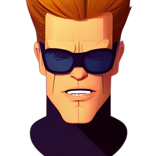 face, jacket, mask, comic book art transparent PNG cut-out