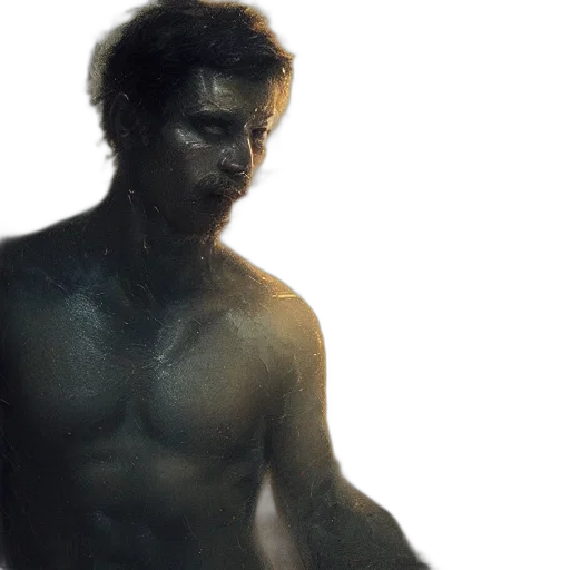 photorealistic, concept art, comic book art, 3d render, underwater, green, dark, worksafe transparent PNG cut-out