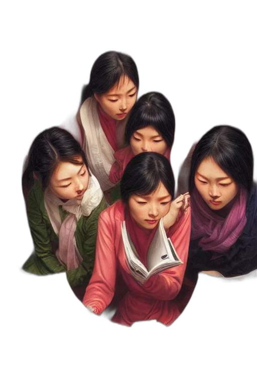 jewelry, face, oil painting, photorealistic transparent PNG cut-out
