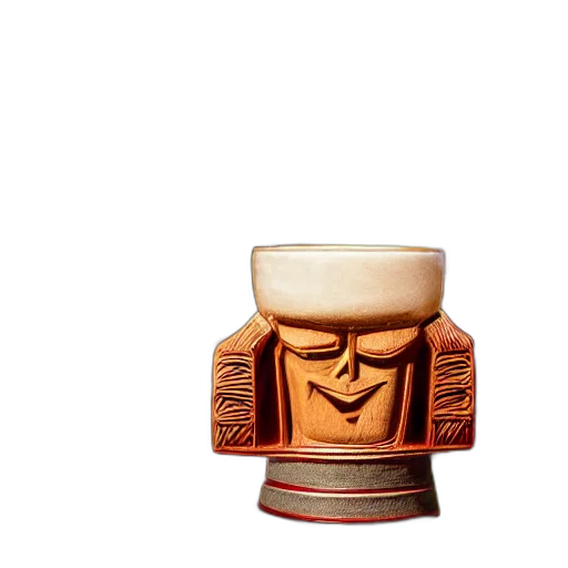 crown, bottle, hat, face, 3d render, photorealistic, closeup, photograph transparent PNG cut-out