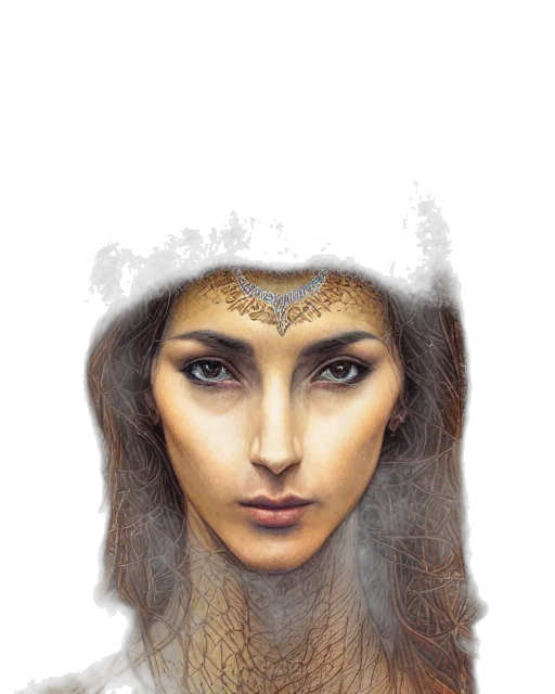 crown, face, jewelry, hat, fantasy art, photorealistic, concept art, oil painting transparent PNG cut-out