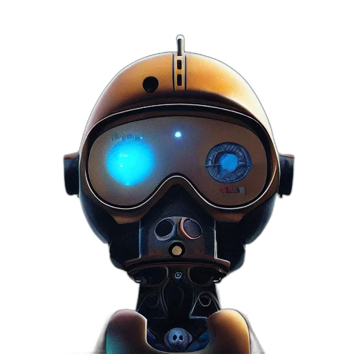 robot, mask, face, concept art transparent PNG cut-out