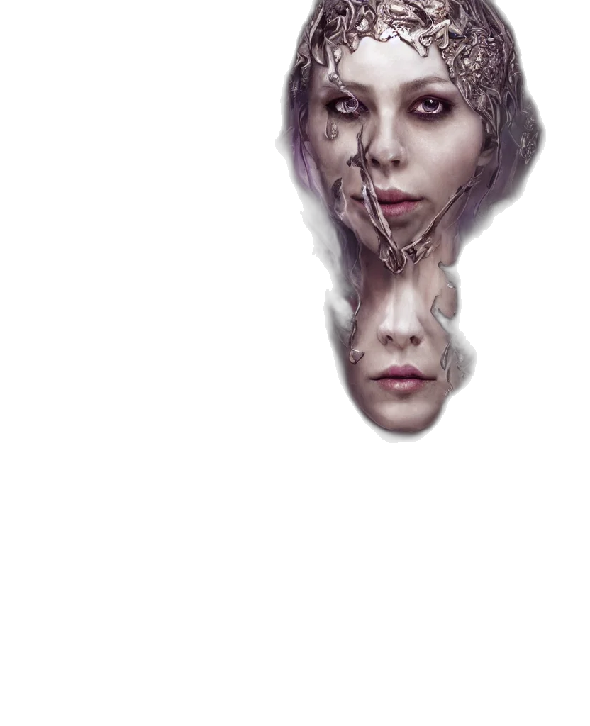 face, mask, crown, creature transparent PNG cut-out