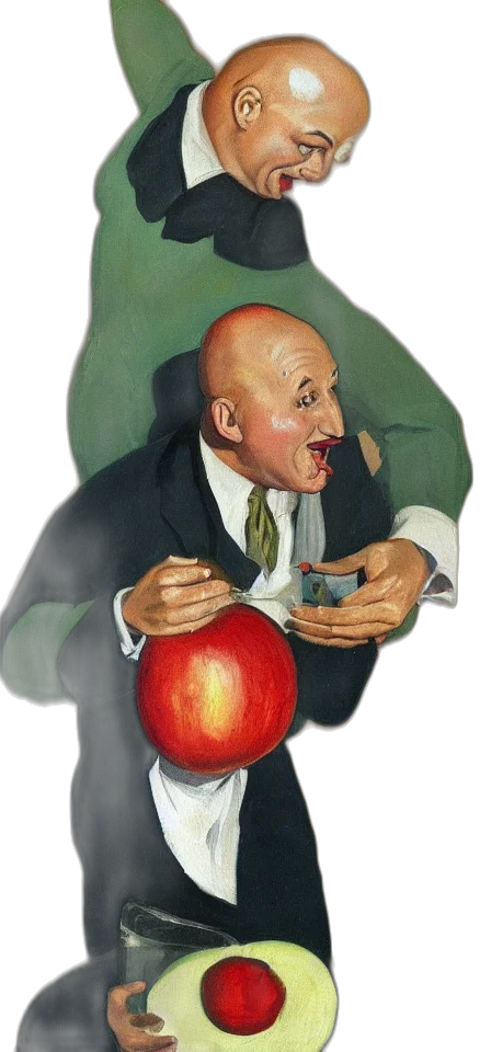 food, face, photorealistic, concept art, oil painting, watercolor, painting, bald transparent PNG cut-out