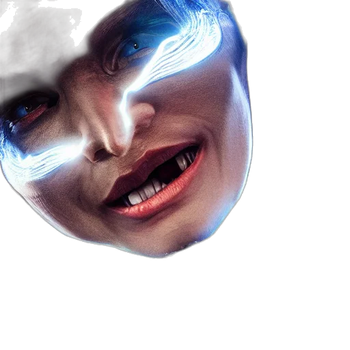 face, mask, robot, creature, photorealistic, 3d render, vaporwave, concept art transparent PNG cut-out