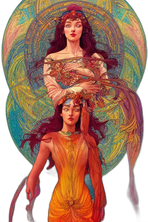 dress, fantasy art, concept art, comic book art transparent PNG cut-out