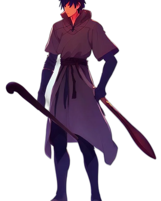 staff, sword, weapon, dress, concept art, fantasy art, pixel art, anime transparent PNG cut-out