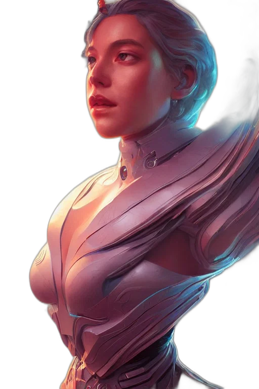dress, robot, face, dragon, concept art, fantasy art, comic book art, cyberpunk transparent PNG cut-out