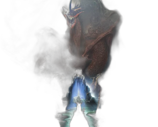 dragon, creature, mask, animal, fantasy art, concept art, 3d render, photorealistic transparent PNG cut-out