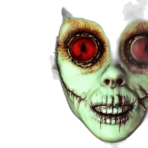 mask, face, concept art, 3d render, photorealistic, fantasy art, zombie, queen transparent PNG cut-out