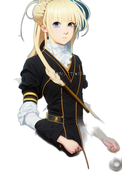 staff, sword, jacket, weapon, anime, fantasy art, concept art, pixel art transparent PNG cut-out