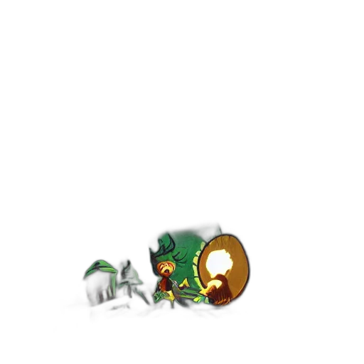 dragon, weapon, staff, creature transparent PNG cut-out