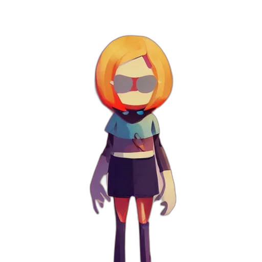 mask, robot, staff, jacket, concept art, pixel art, 3d render, fantasy art transparent PNG cut-out