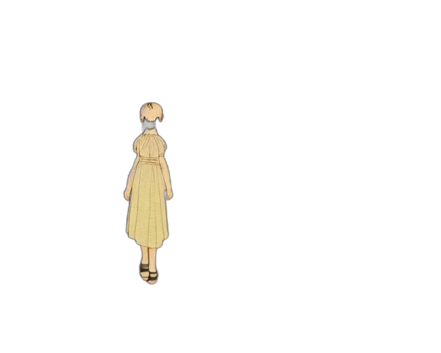 dress, creature, staff, jewelry transparent PNG cut-out