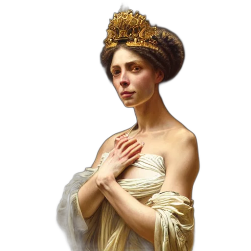 dress, crown, face, jewelry transparent PNG cut-out