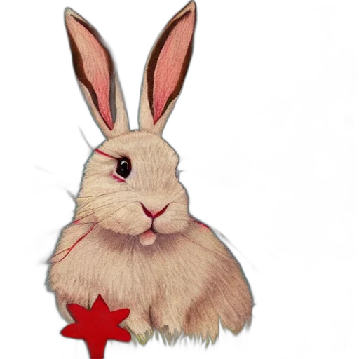 animal, staff, weapon, cartoon, concept art, photorealistic, pixel art, bunny transparent PNG cut-out