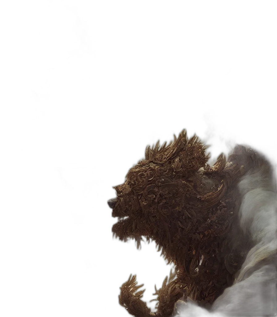 creature, dragon, hair, animal transparent PNG cut-out