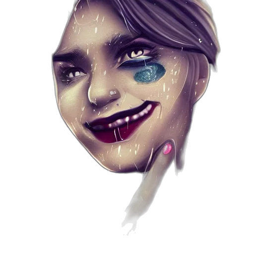 face, mask, creature, concept art transparent PNG cut-out