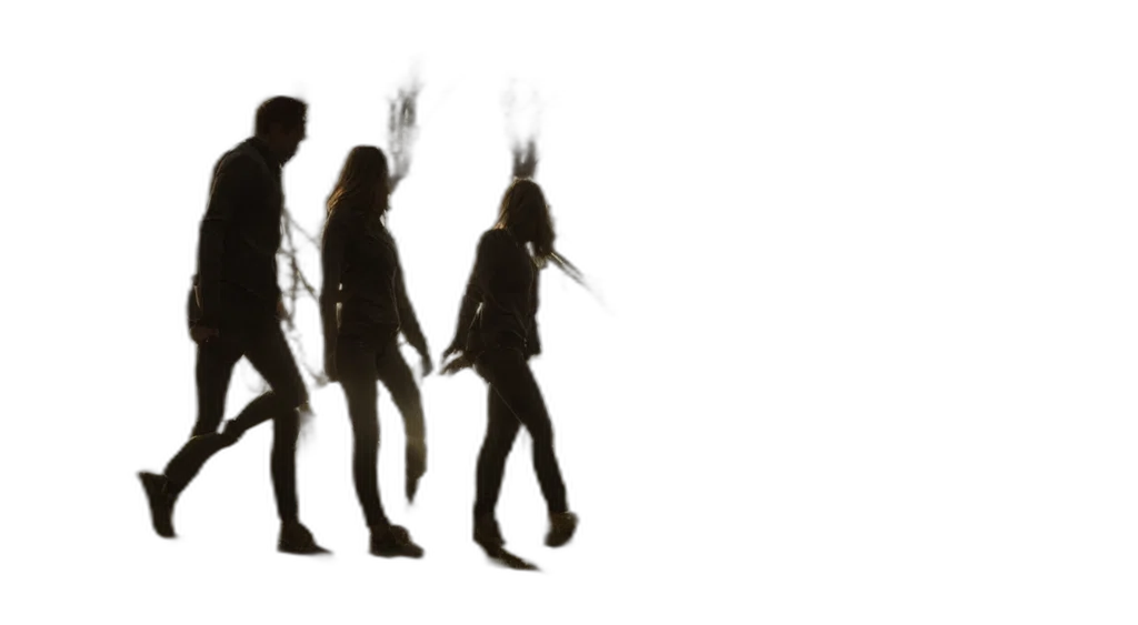 staff, concept art, 3d render, couple, walking, cinematic, lighting, wow transparent PNG cut-out