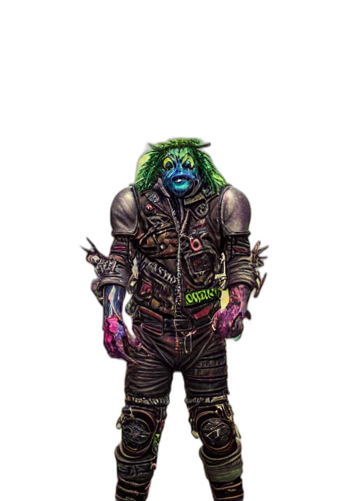 creature, staff, mask, jacket transparent PNG cut-out