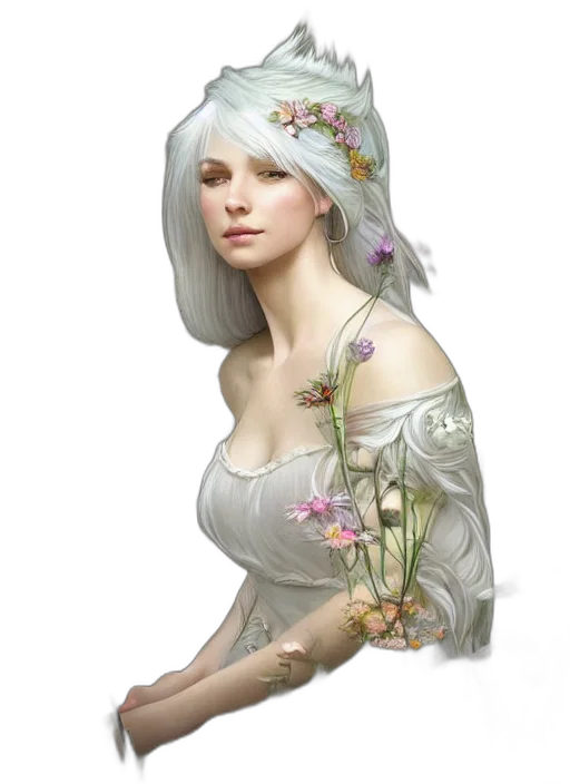 dress, jewelry, crown, face transparent PNG cut-out