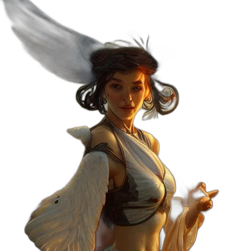 staff, concept art, fantasy art, comic book art, photorealistic, cow, wings, intricate transparent PNG cut-out