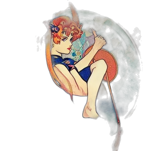 anime, fantasy art, concept art, pixel art, underwater, outer space, fire, sailor transparent PNG cut-out