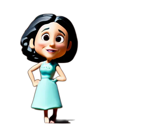 dress, jewelry, face, staff, cartoon, 3d render, concept art, photorealistic transparent PNG cut-out