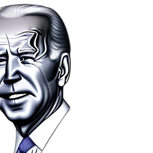 face, comic book art, cartoon, photorealistic, joe, biden, hell, found transparent PNG cut-out