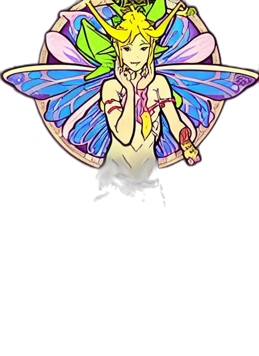 pixel art, anime, fantasy art, concept art, pastel, great, fairy, power transparent PNG cut-out