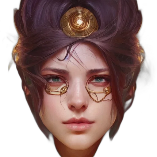 crown, face, mask, jewelry, fantasy art, concept art, photorealistic, oil painting transparent PNG cut-out