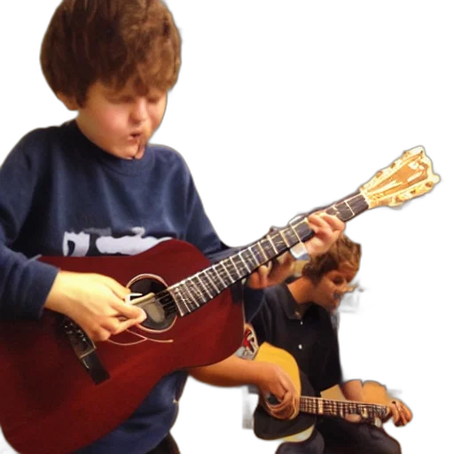 photorealistic, 3d render, playing, cmaj, guitar transparent PNG cut-out
