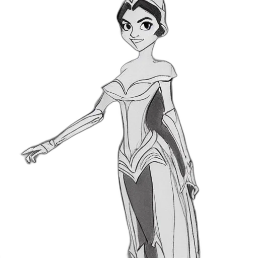 dress, concept art, cartoon, fantasy art transparent PNG cut-out