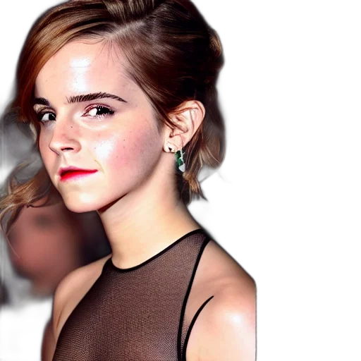 dress, face, hair, photorealistic, cartoon, emma, watson, avocado transparent PNG cut-out