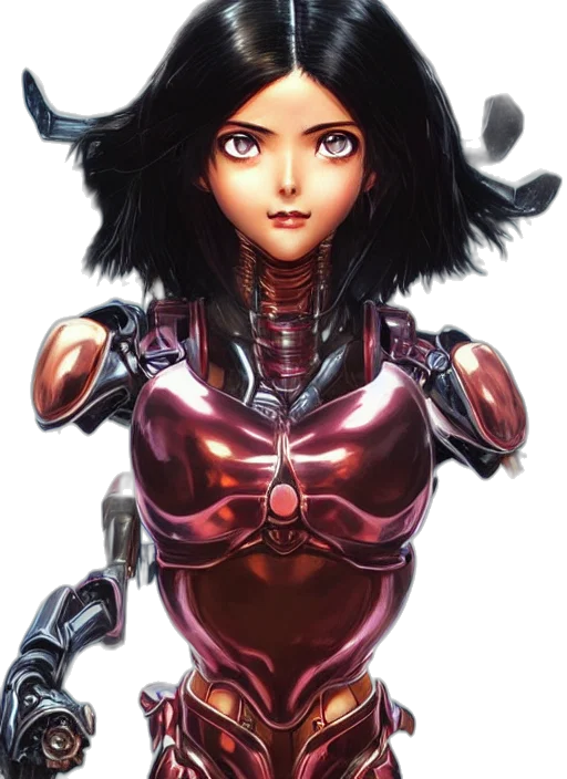 robot, comic book art, concept art, anime transparent PNG cut-out