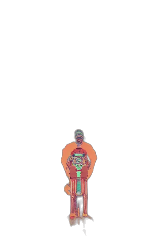 robot, bottle, creature, staff transparent PNG cut-out
