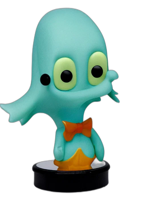 creature, staff, 3d render, concept art, underwater, funko, pop, figure transparent PNG cut-out