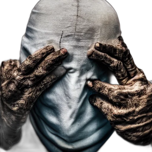 mask, face, creature, jacket transparent PNG cut-out