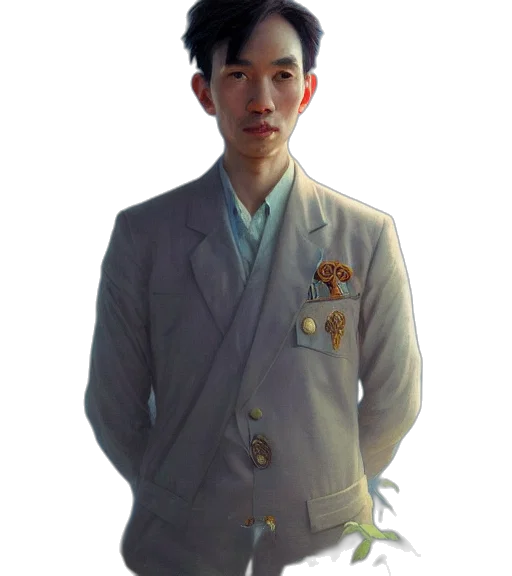 jacket, staff, face, creature, photorealistic, oil painting, concept art, pixel art transparent PNG cut-out