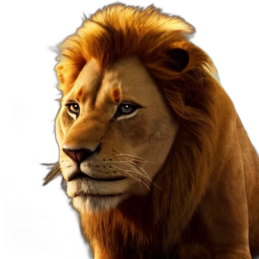 animal, crown, staff, creature, photorealistic, 3d render, concept art, fantasy art transparent PNG cut-out